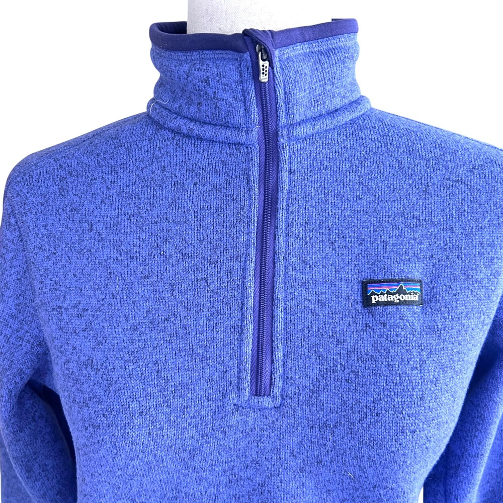 Patagonia Better Sweater Women's M Blue Heather 1/4 Zip Fleece Pullover Jacket